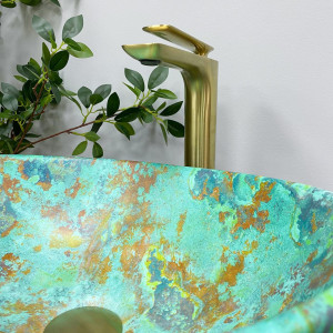 Умывальник VBI PARMA MARBLE GREEN MATT накладной VBI-011003 фото