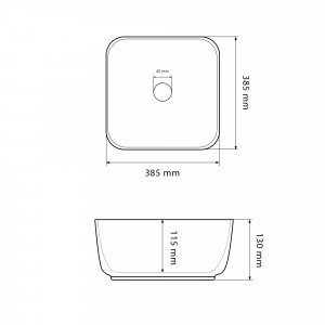 Умывальник VBI ALGHERO BLACK ONYX MATT накладной VBI-013303 фото