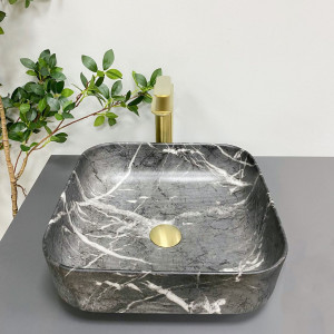 Умывальник VBI ALGHERO BLACK ONYX MATT накладной VBI-013303 фото