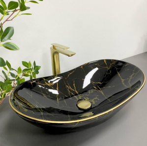 Умывальник VBI AMALFI BLACK ONYX MATT накладной VBI-013403 фото