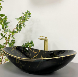 Умывальник VBI AMALFI BLACK ONYX MATT накладной VBI-013403 фото