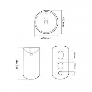 Умывальник VBI PINETO WHITE накладной VBI-012607 фото