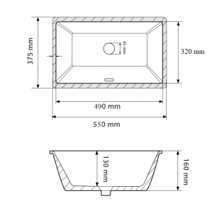 Умывальник VBI AREZZO WOOD MATT накладной VBI-013205 фото
