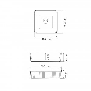 Умывальник VBI BOLZANO WHITE накладной VBI-013800 фото