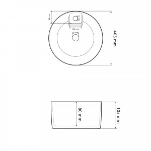 Умывальник VBI RIETI WHITE накладной VBI-015500 фото