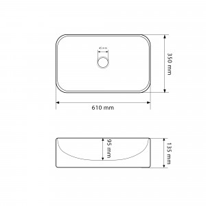 Умывальник VBI TERAMO WHITE накладной подвесной VBI-014701 фото