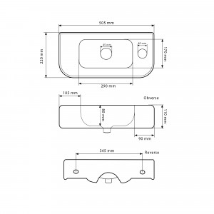 Умывальник VBI APRILIA L WHITE подвесной VBI-015608 фото