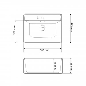 Умывальник VBI ARABBA M WHITE накладной VBI-013502 фото