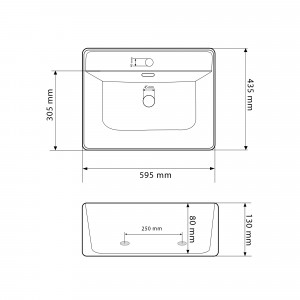Умывальник VBI ARABBA M DARK STONE MATT накладной VBI-013503 фото