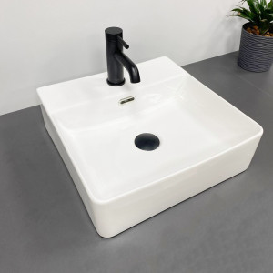 Умывальник VBI ALGHERO BLACK ONYX MATT накладной VBI-013303 фото