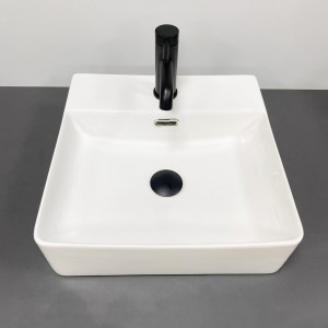 Умывальник VBI ALGHERO BLACK ONYX MATT накладной VBI-013303 фото