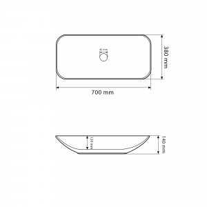 Умывальник VBI MERANO M WHITE врезной VBI-018005 фото