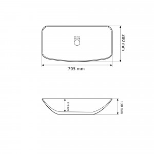 Умывальник VBI SILVI 60 WHITE накладной VBI-015100 фото
