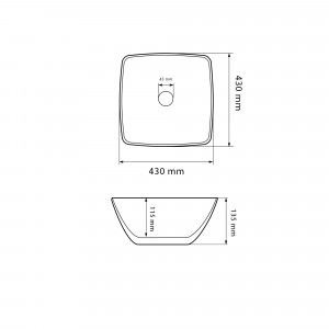 Умывальник VBI KOMO L WHITE накладной подвесной VBI-015602 фото