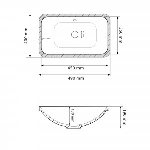 Умывальник VBI MODIKA WHITE врезной VBI-018027 фото