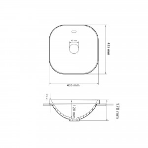 Умывальник VBI PALERMO WHITE ROSE GOLD EDGE накладной VBI-012307 фото