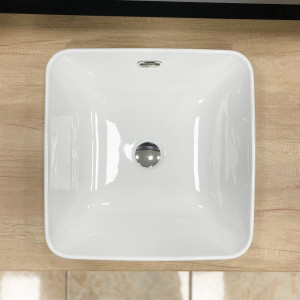 Умывальник VBI PALERMO WHITE ROSE GOLD EDGE накладной VBI-012307 фото