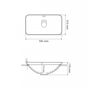 Умывальник VBI MARIOTTO WHITE врезной VBI-018017 фото