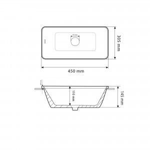 Умывальник VBI MANTUA WHITE врезной VBI-018029 фото