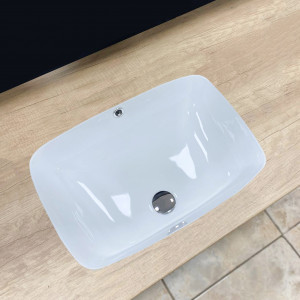 Умывальник VBI BARI S WHITE GOLD EDGE накладной VBI-011605 фото