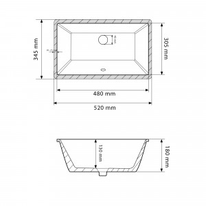 Умывальник VBI MANTUA WHITE врезной VBI-018029 фото