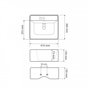 Умывальник VBI FERRARA 120 WHITE врезной VBI-018031 фото
