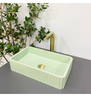 Умывальник VBI FLORENTIA LIGHT GREEN MATT накладной VBI-015004 фото