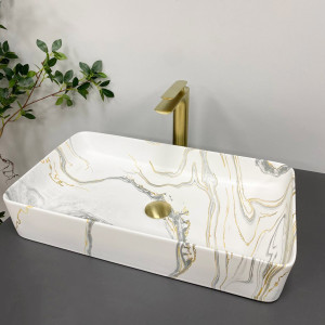 Умывальник VBI FLORENTIA BLUE MATT накладной VBI-015003 фото