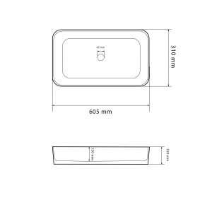 Умывальник VBI PATERNO WHITE накладной VBI-012609 фото