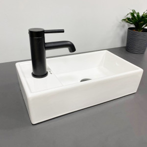 Умывальник VBI LAGO R WHITE накладной подвесной VBI-015610 фото