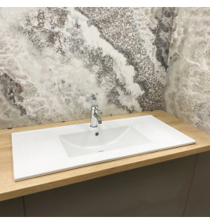 Умывальник VBI FERRARA 100 WHITE врезной VBI-018030 фото