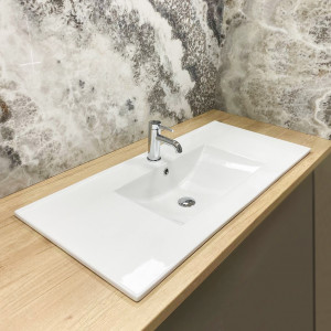 Умывальник VBI FERRARA 100 WHITE врезной VBI-018030 фото