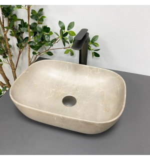 Умывальник VBI RAVENNA BEIGE STONE MATT накладной VBI-011215 фото
