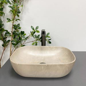 Умывальник VBI RAVENNA BEIGE STONE MATT накладной VBI-011215 фото