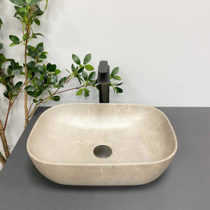 Умывальник VBI RAVENNA BEIGE STONE MATT накладной VBI-011215 фото