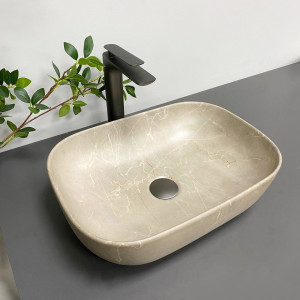 Умывальник VBI RAVENNA BEIGE STONE MATT накладной VBI-011215 фото