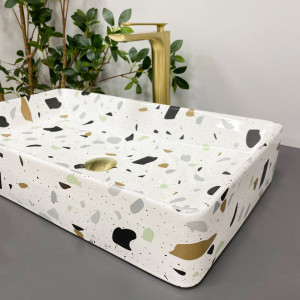 Умывальник VBI TRIEST TERAZZO GLOSSY накладной VBI-012706 фото