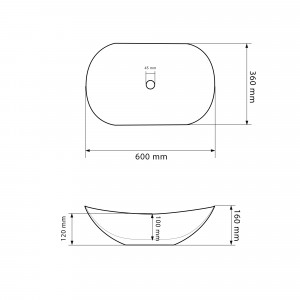 Умывальник VBI TURIN WHITE GOLD EDGE накладной VBI-011508 фото