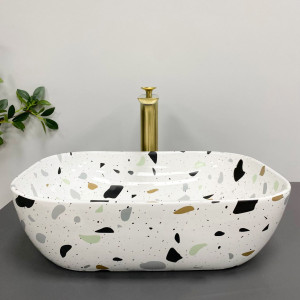 Умывальник VBI RAVENNA TERAZZO GLOSSY накладной VBI-011219 фото