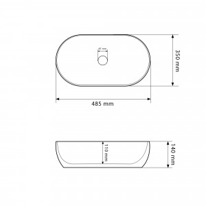 Умывальник VBI PARMA GREY STONE GLOSSY накладной VBI-011018 фото