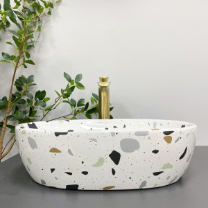 Умывальник VBI MODENA S TERAZZO GLOSSY накладной VBI-012004 фото