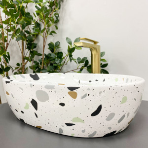 Умывальник VBI PARMA GREY STONE GLOSSY накладной VBI-011018 фото