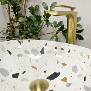 Умывальник VBI PARMA TERAZZO GLOSSY накладной VBI-011011 фото