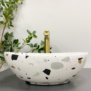 Умывальник VBI PARMA TERAZZO GLOSSY накладной VBI-011011 фото