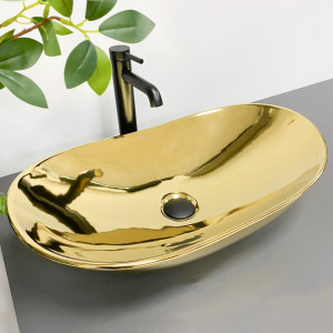 Умывальник VBI TURIN GOLD GLOSSY накладной VBI-011509 фото