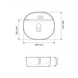 Умывальник VBI TURIN GOLD GLOSSY накладной VBI-011509 фото