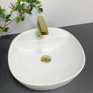 Умывальник VBI TURIN GOLD GLOSSY накладной VBI-011509 фото