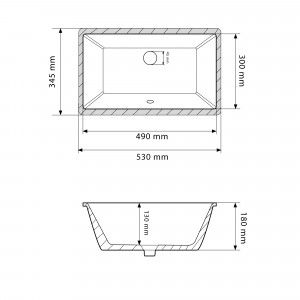 Умывальник VBI SORRENTO WHITE врезной VBI-018037 фото