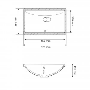 Умывальник VBI PARMA STAINS GLOSSY накладной VBI-011015 фото