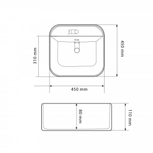 Умывальник VBI VIAREGGIO S WHITE накладной VBI-016200 фото